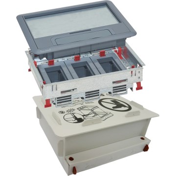 LEGRAND - Gulvboks til beton 12 moduler (6 enheder 45x45)