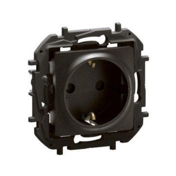 Legrand - Husholdningsstikkontakt SCHUKO uden ramme NILOE 250V sort
