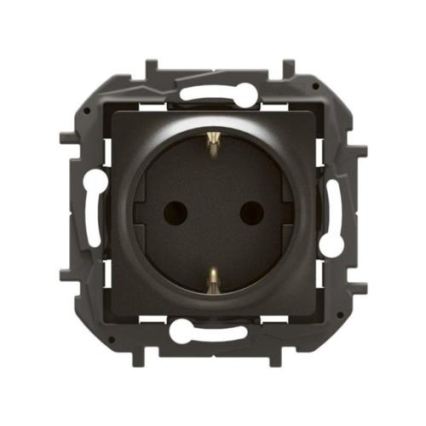 Legrand - Husholdningsstikkontakt SCHUKO uden ramme NILOE 250V sort