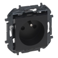 Legrand - Husholdningsstikkontakt uden ramme 250V/16A NILOE STEP sort