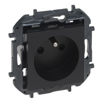 Legrand - Husholdningsstikkontakt uden ramme 250V/16A NILOE STEP sort