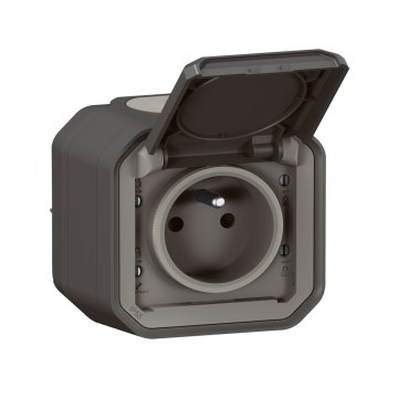 Legrand - PLEXO udendørs stikkontakt 250V/16A IP55 antracit