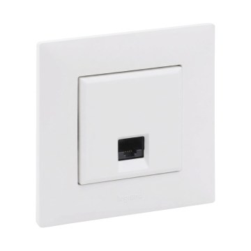 Legrand - RJ45-stikdåse med ramme NILOE STEP, hvid
