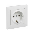 Legrand - SCHUKO-stikkontakt til hjemmet med ramme SUNO 250V hvid