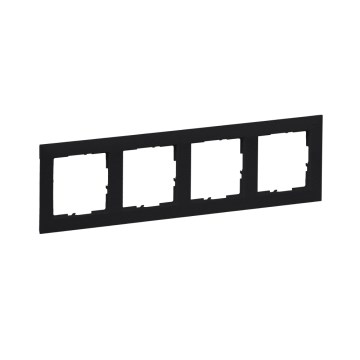 Legrand - SUNO 4-modulsramme, sort