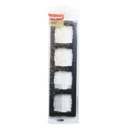 Legrand - SUNO 4-modulsramme, sort