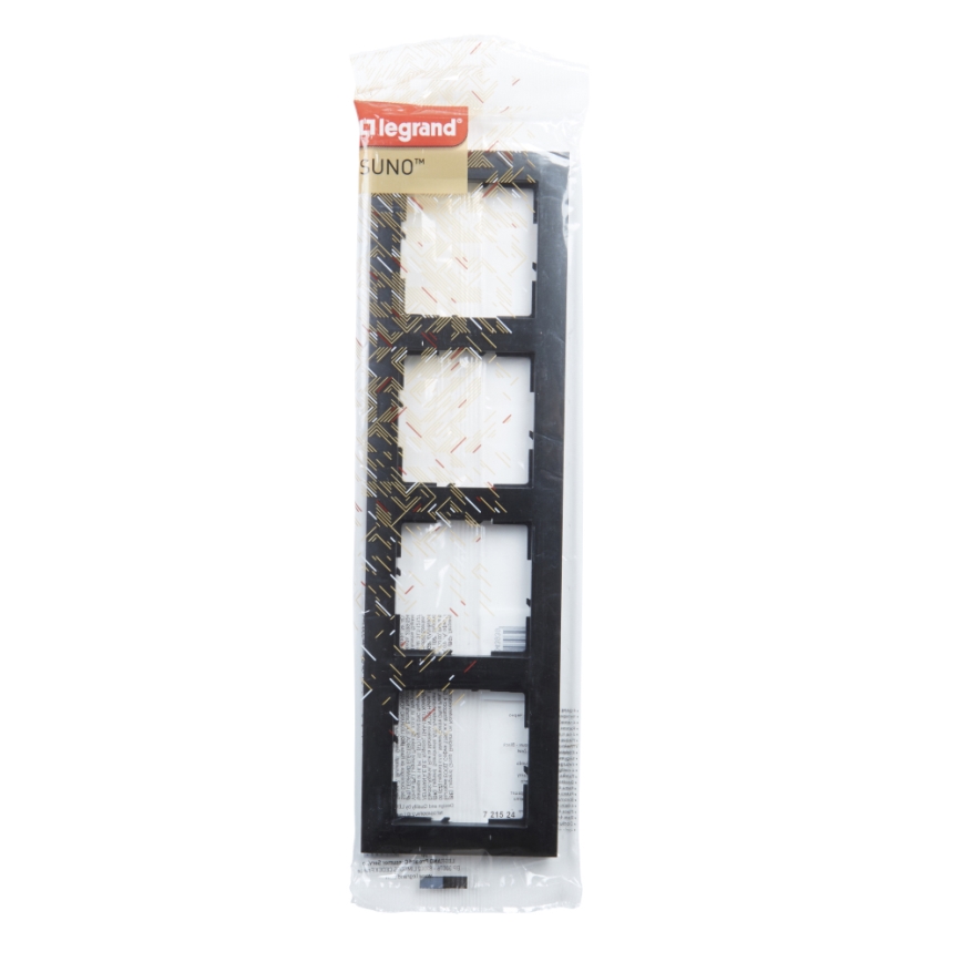 Legrand - SUNO 4-modulsramme, sort