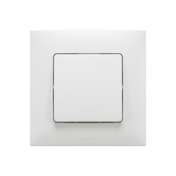 Legrand - Trappeafbryder nr. 6 med ramme NILOE hvid