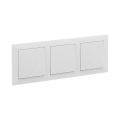 Legrand - Tredobbelt enpolet afbryder nr. 1 med ramme SUNO hvid