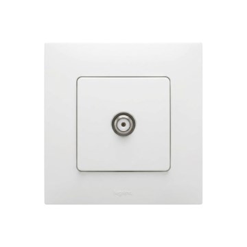 Legrand - TV-udtag med ramme NILOE hvid