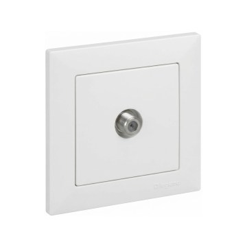 Legrand - TV-udtag med ramme SUNO hvid