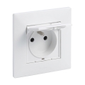 Legrand - Udendørs stikkontakt med ramme NILOE STEP 250V IP44 hvid