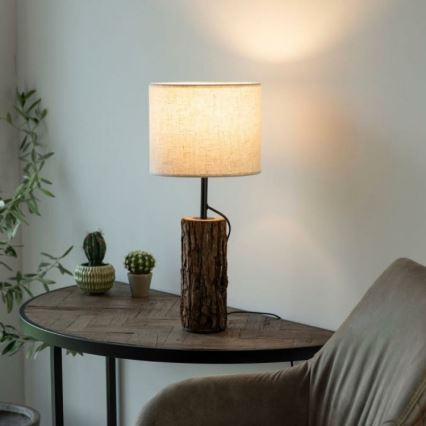 Leuchten Direkt 11233-79 - Bordlampe BARK 1xE27/40W/230V træ