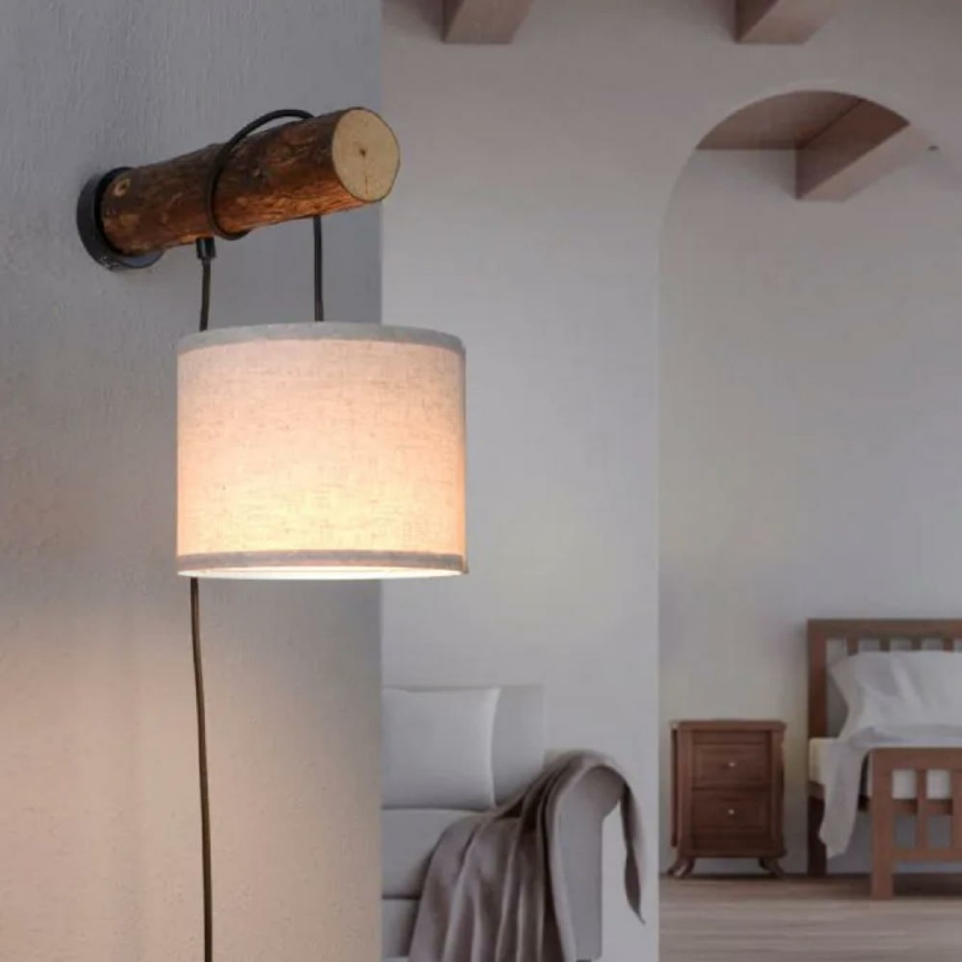 Leuchten Direkt 11235-79 - Væglampe BARK 1xE27/40W/230V træ