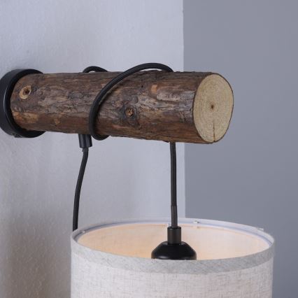Leuchten Direkt 11235-79 - Væglampe BARK 1xE27/40W/230V træ