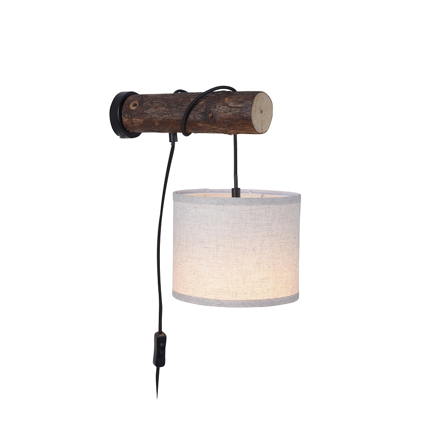 Leuchten Direkt 11235-79 - Væglampe BARK 1xE27/40W/230V træ