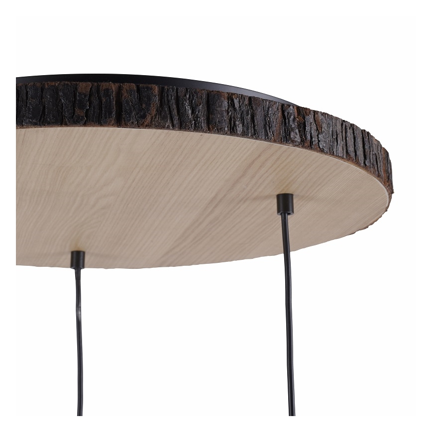 Leuchten Direkt 11236-79 - Pendel BARK 3xE27/40W/230V træ