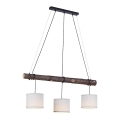 Leuchten Direkt 11238-79 - Loftlampe på ledning BARK 3xE27/40W/230V træ