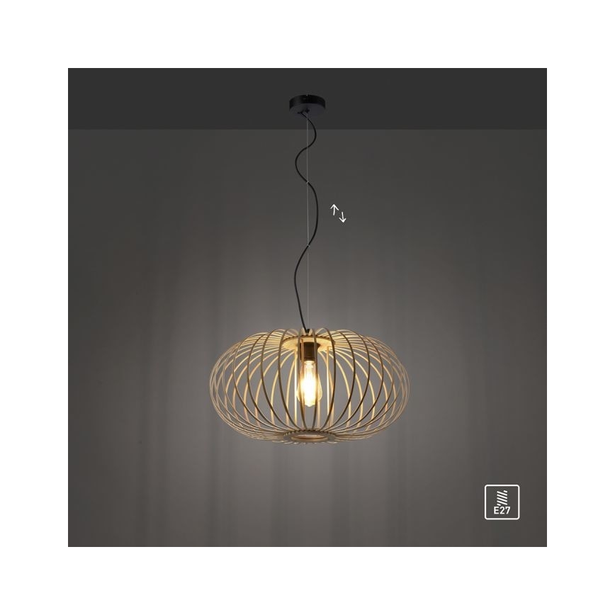 Leuchten Direkt 11409-79 - Pendel RACOON 1xE27/40W/230V bambus