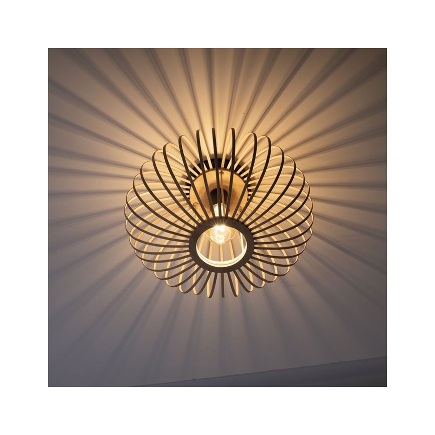Leuchten Direkt 11410-79 - Loftlampe RACOON 1xE27/40W/230V diameter 40 cm bambus
