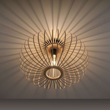 Leuchten Direkt 11411-79 - Loftlampe RACOON 1xE27/40W/230V diameter 50 cm bambus