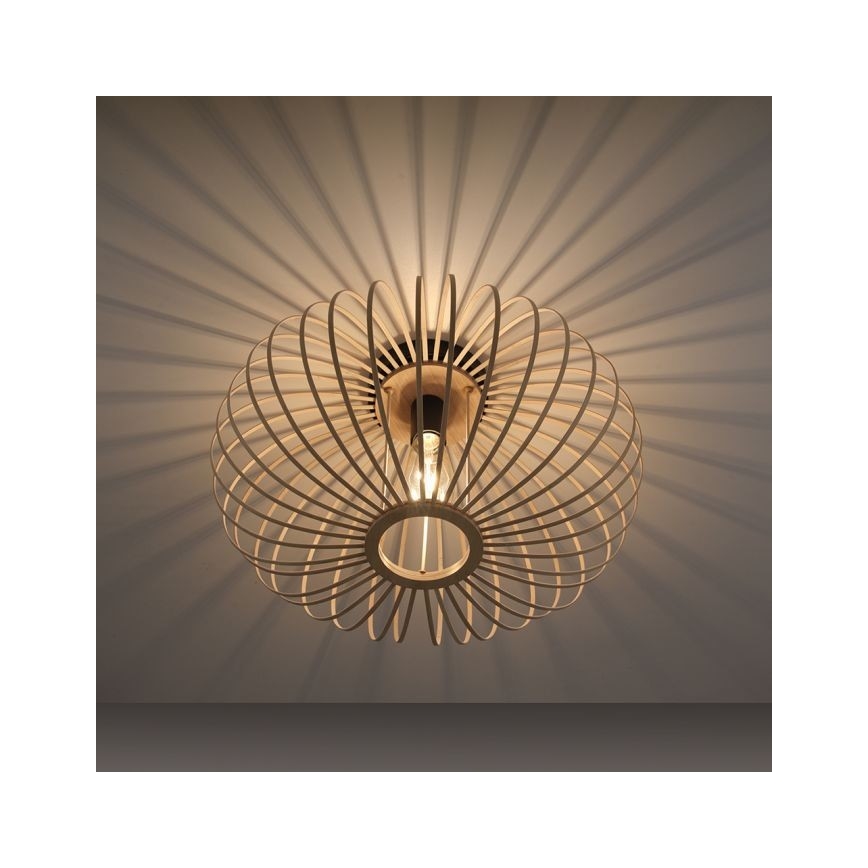 Leuchten Direkt 11411-79 - Loftlampe RACOON 1xE27/40W/230V diameter 50 cm bambus