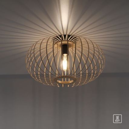 Leuchten Direkt 11411-79 - Loftlampe RACOON 1xE27/40W/230V diameter 50 cm bambus