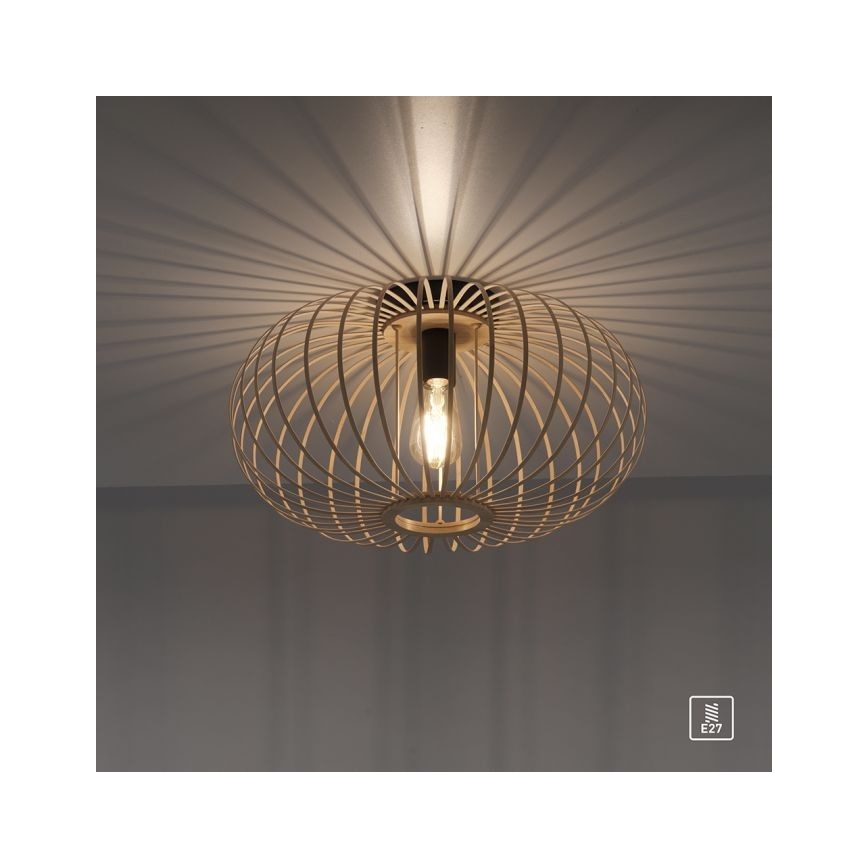 Leuchten Direkt 11411-79 - Loftlampe RACOON 1xE27/40W/230V diameter 50 cm bambus