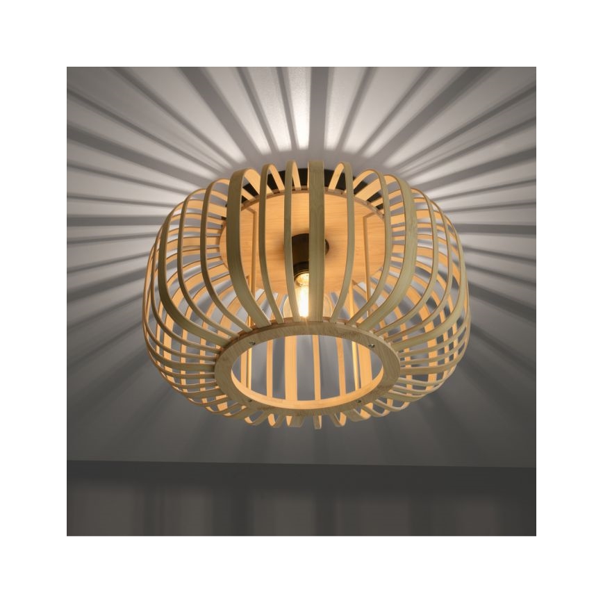 Leuchten Direkt 11412-79 - Loftlampe RACOON 1xE27/40W/230V diameter 40 cm bambus