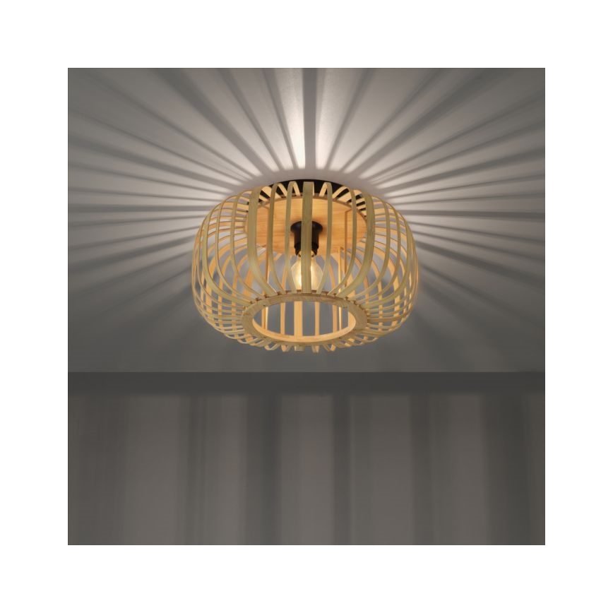 Leuchten Direkt 11412-79 - Loftlampe RACOON 1xE27/40W/230V diameter 40 cm bambus