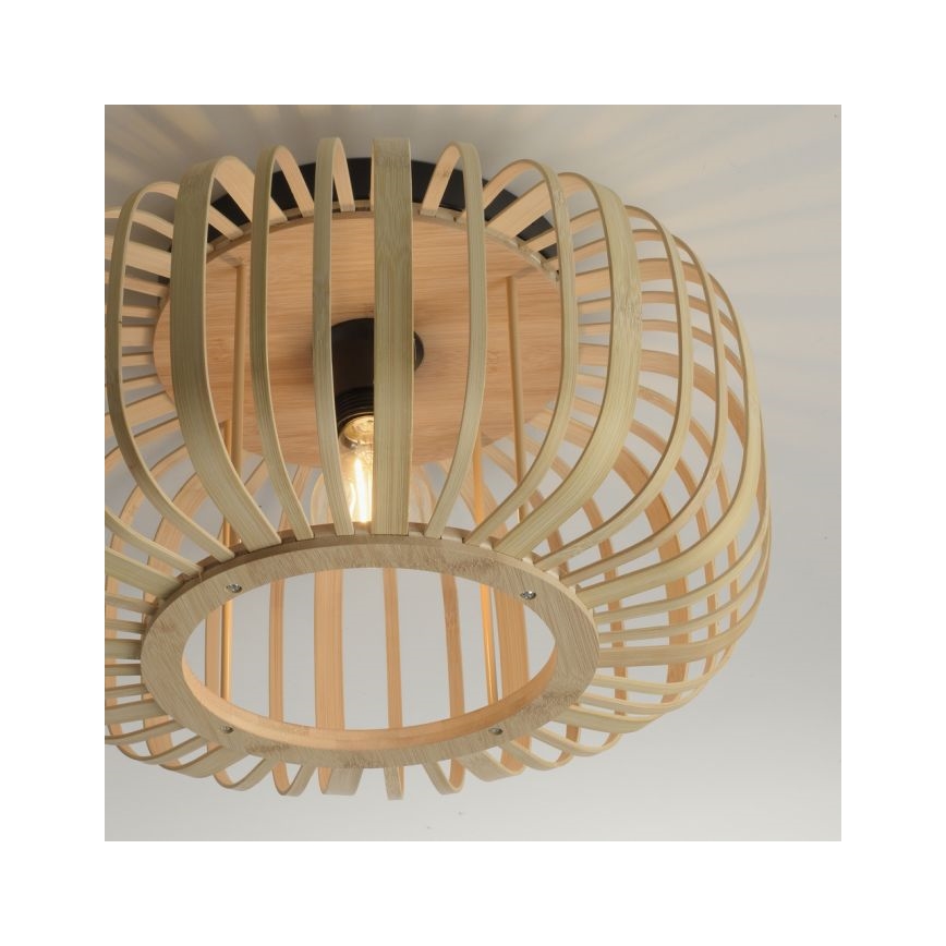Leuchten Direkt 11412-79 - Loftlampe RACOON 1xE27/40W/230V diameter 40 cm bambus