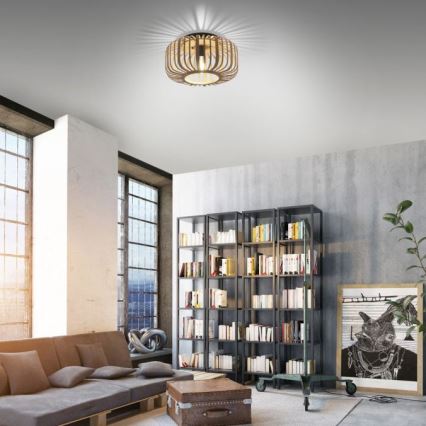 Leuchten Direkt 11412-79 - Loftlampe RACOON 1xE27/40W/230V Ø 40 cm bambus