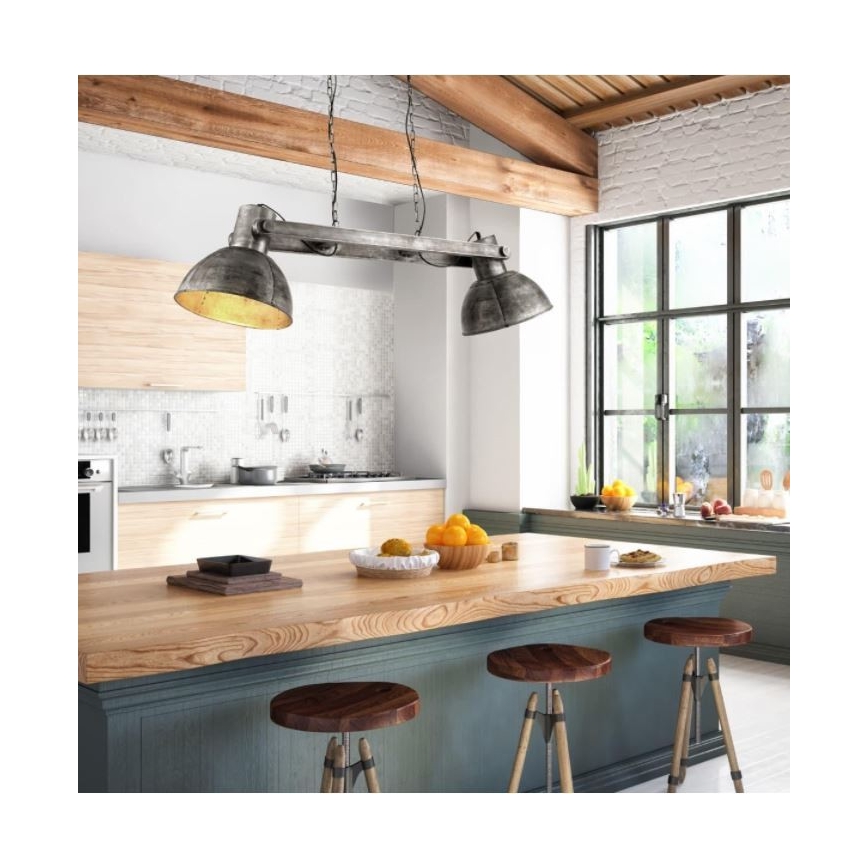 Leuchten Direkt 11483-77 - Pendel SAMIA 2xE27/25W/230V