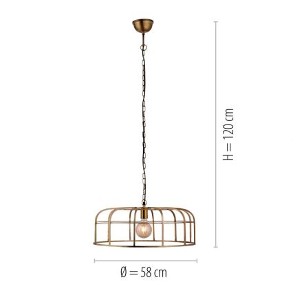 Leuchten Direkt 11493-60 - Pendel m. kædeophæng AMIR 1xE27/25W/230V