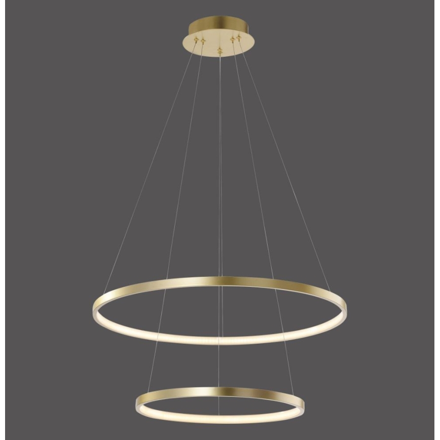 Leuchten Direkt 11525-12 - LED lysekrone i snor CIRCLE 1xLED/18,5W/230V + LED/23,5W