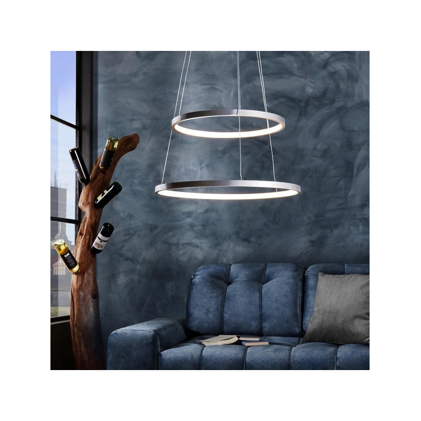 Leuchten Direkt 11525-21 - LED lysekrone i en snor CIRCLE 1xLED/15W/230V + LED/25W