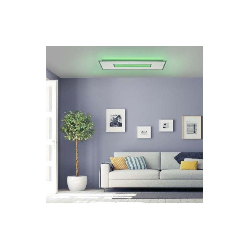 Leuchten Direkt 11646-16 - LED loftlampe dæmpbar RGB-farver RECESS 1xLED/41W/230V + 1xLED/7,5W + fjernbetjening
