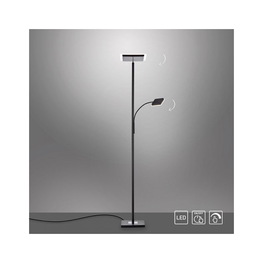 Leuchten Direkt 11710-18 - LED gulvlampe dæmpbar HANS LED/21,5W/230V + LED/4W