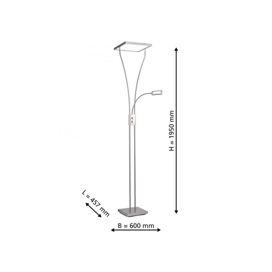 Leuchten Direkt 11722-55 - Dæmpbar LED-lampe MARIAN LED/33,5W/230V + LED/3,6W