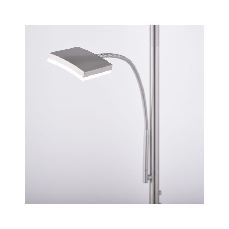 Leuchten Direkt 11725-55 - LED gulvlampe m. touch-funktion dæmpbar RUBEN 2xLED/11W/230V + LED/4W