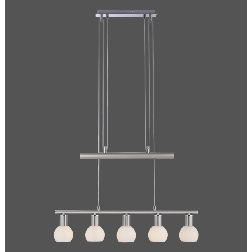 Leuchten Direkt 11939-55 - Pendel BENEDIKT 5xE14/40W/230V