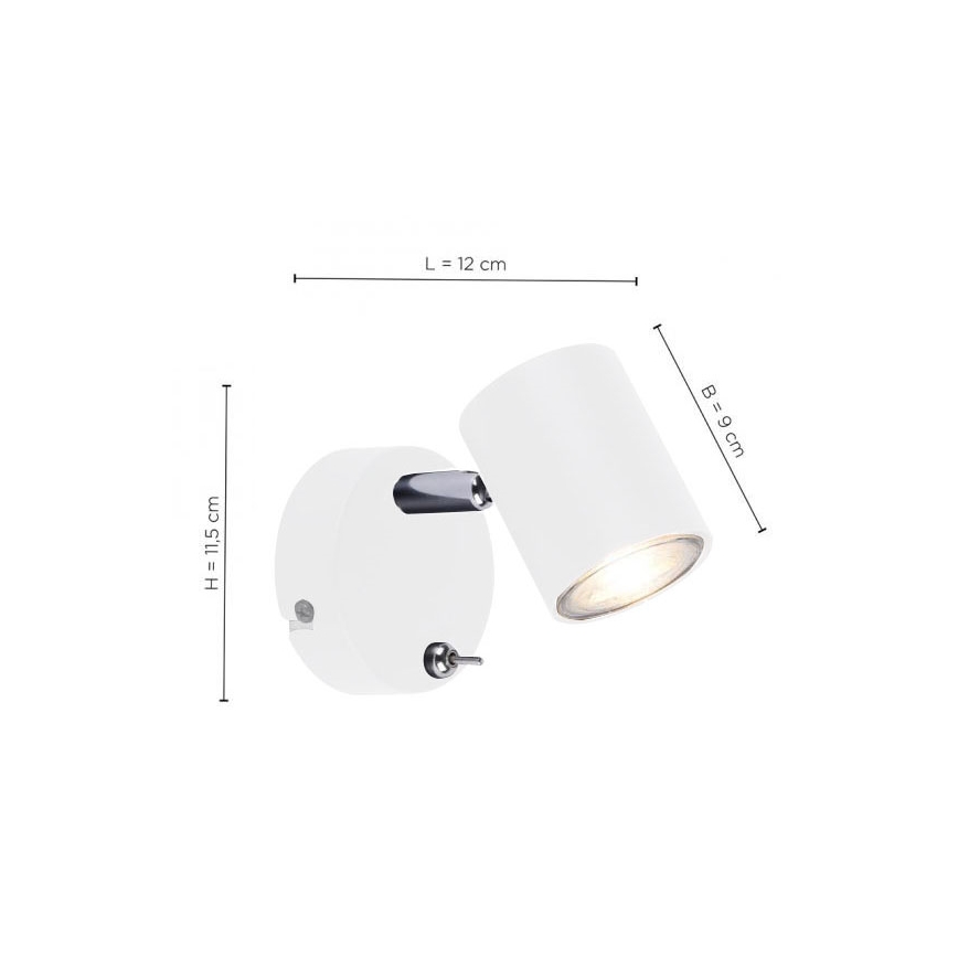 Leuchten Direkt 11941-16 - LED vægspot TARIK 1xGU10/5W/230V hvid