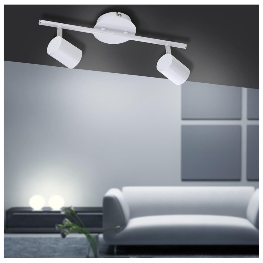 Leuchten Direkt 11942-16 - LED spotlampe TARIK 2xGU10/5W/230V hvid