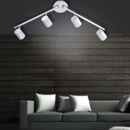 Leuchten Direkt 11944-16 - LED spotlampe TARIK 4xGU10/5W/230V hvid