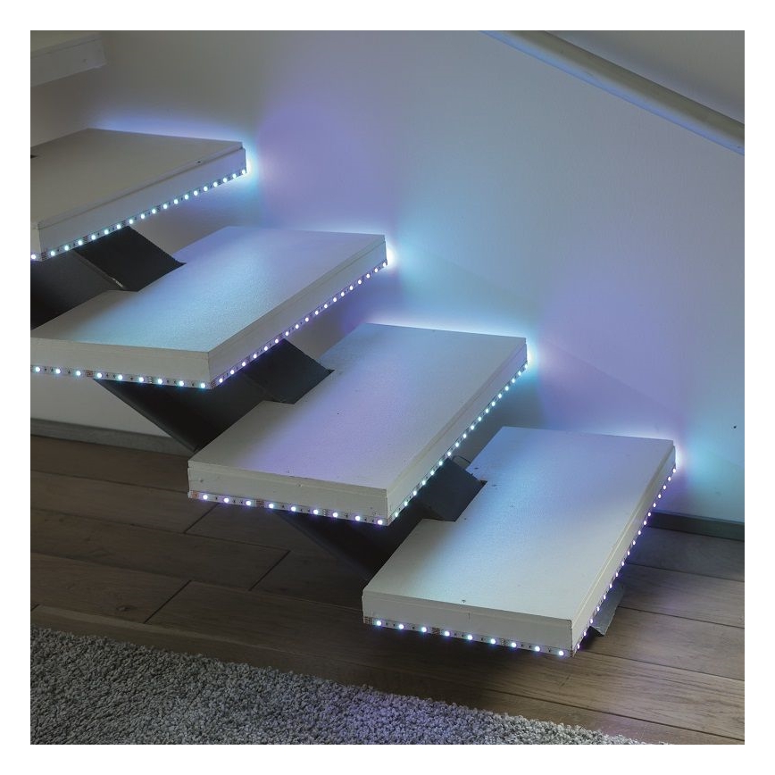 Leuchten Direkt 1210-70-BH - LED lysbånd dæmpbart RGB-farver TEANIA 3m 16,2W/12/230V + fjernbetjening