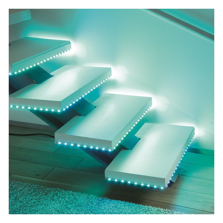 Leuchten Direkt 1210-70-BH - LED lysbånd dæmpbart RGB-farver TEANIA 3m 16,2W/12/230V + fjernbetjening