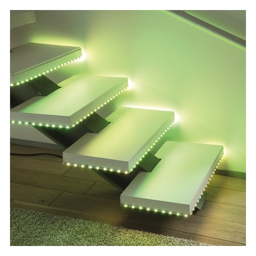 Leuchten Direkt 1210-70-BH - LED lysbånd dæmpbart RGB-farver TEANIA 3m 16,2W/12/230V + fjernbetjening