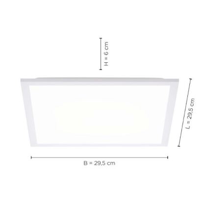 Leuchten Direkt 12200-16 - LED loftlampe FLAT LED/17W/230V