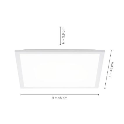 Leuchten Direkt 12201-16 - LED loftlampe FLAT LED/22W/230V