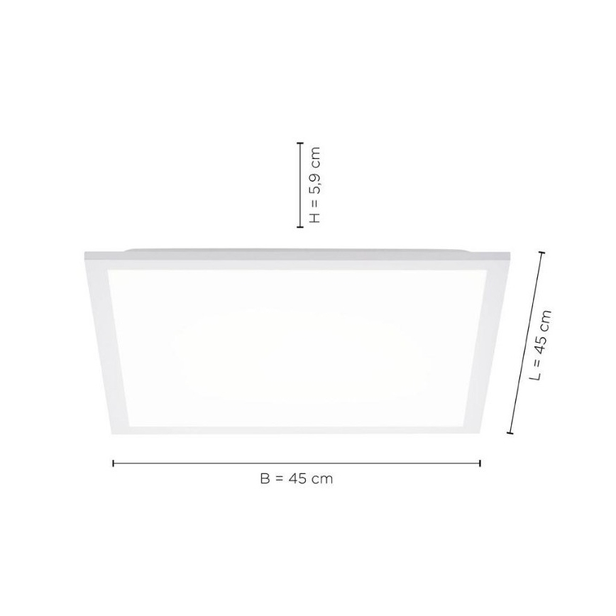 Leuchten Direkt 12201-16 - LED loftlampe FLAT LED/22W/230V